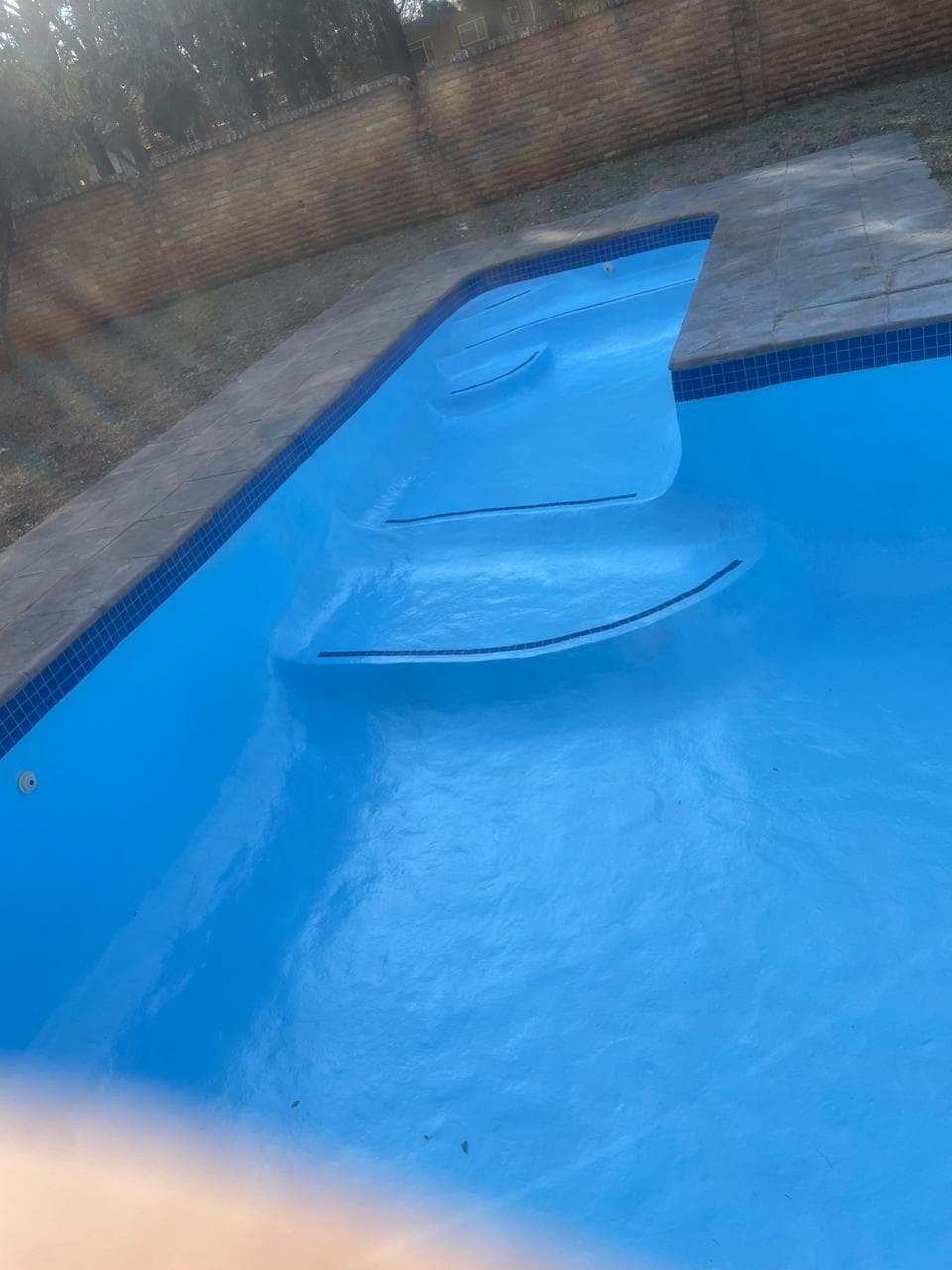 Professional pool construction project